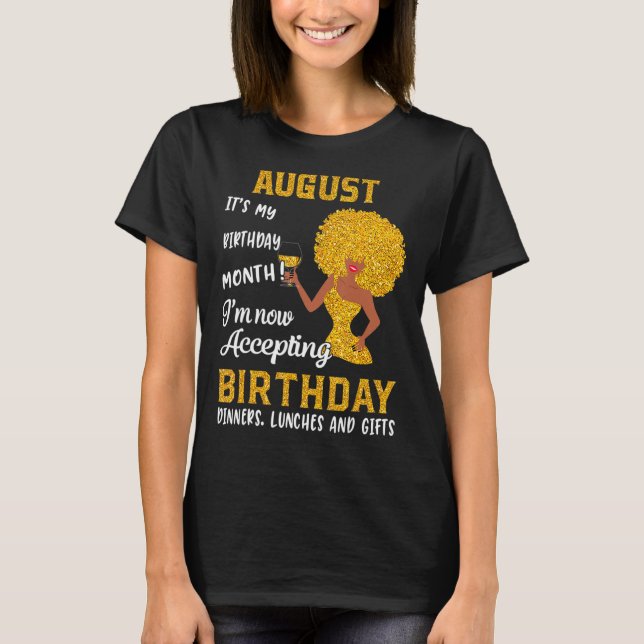 T-shirt Femmes noires Août Anniversaire Leo Queens Virgo G (Devant)