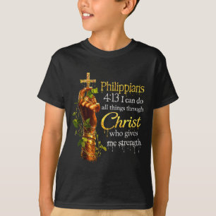 T-shirt Femmes Noires Dieu Foi Chrétienne Africaine Mélani