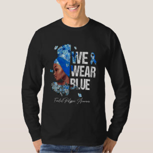 T-shirt Femmes noires Nous Portons Bleu Familial Polyposis