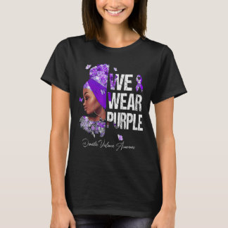 T-shirt Femmes Noires Nous Portons Violent Violence Domest