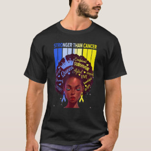 T-shirt Femmes Noires Reine Plus Forte que le Syndrome de