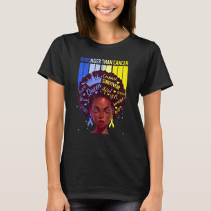 T-shirt Femmes Noires Reine Plus Forte que le Syndrome de