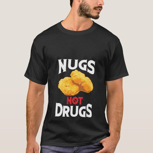 T-shirt FEMMES Nugs Pas Drogues Cool J'Aime Nuggets (Devant)