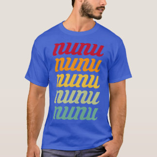 T-shirt Femmes Nunu Nom Vintage Funny Retro Grand-mère Per