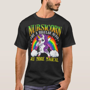 T-shirt Femmes Nursicorn Funny Unicorne Infirmière inscrit