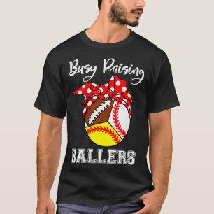 T-shirt Femmes Occupé Élévateur Ballers Drôle Maman Baseba