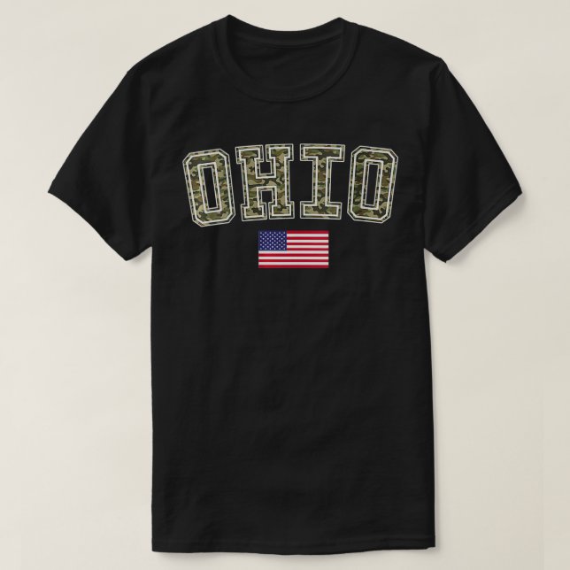 T-shirt Femmes Ohio Camo University College État américain (Design devant)