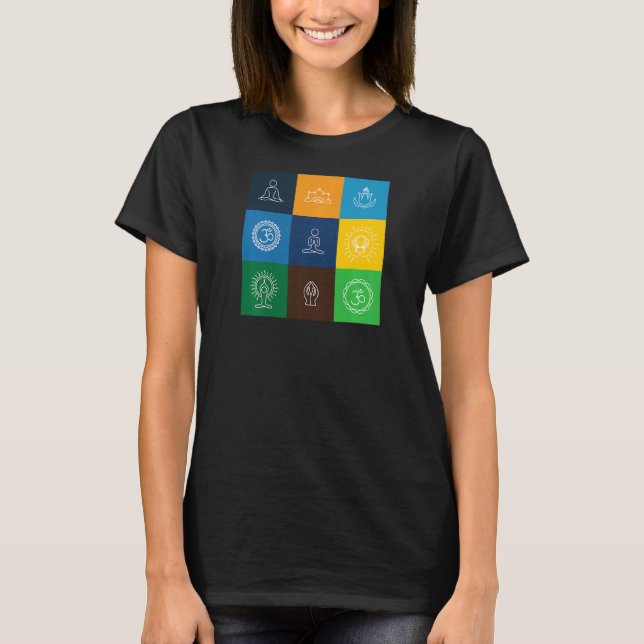 T-shirt Femmes Om Vert Yoga  5 (Devant)
