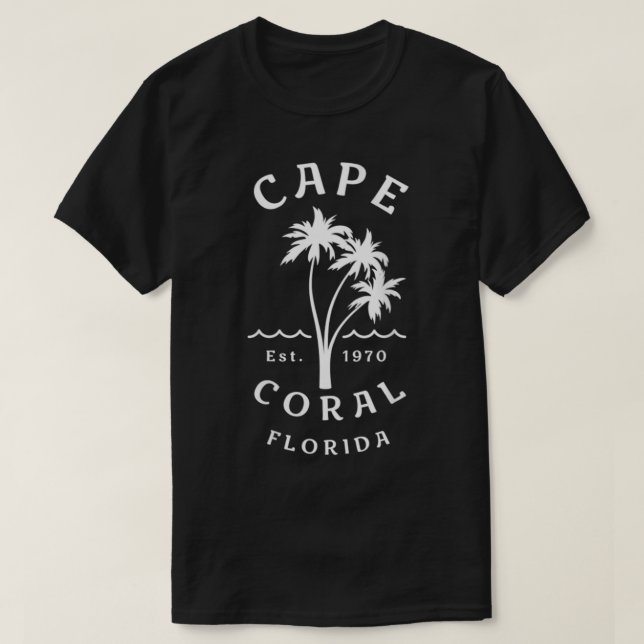 T-shirt Femmes Originale Cape Coral Floride Plages Nouveau (Design devant)