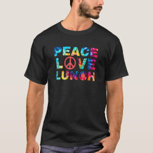 T-shirt Femmes Paix Amour Déjeuner Dame Retour À L'École R