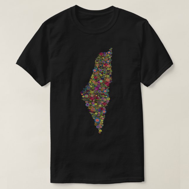 T-shirt Femmes Palestine fleurit tee (Design devant)