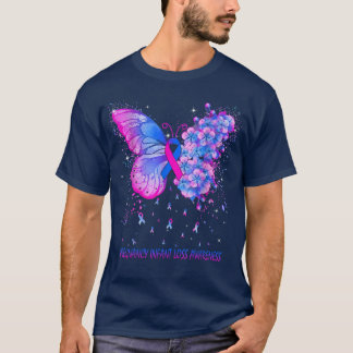 T-shirt Femmes Papillon Grossesse Infantile Sensibilisatio