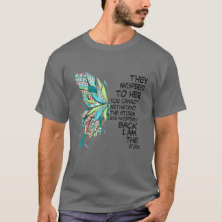 T-shirt Femmes Papillon Hippie Florale Hippy Je Suis La Te