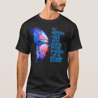 T-shirt Femmes, papillon tee, je suis la tempête, Inspirer