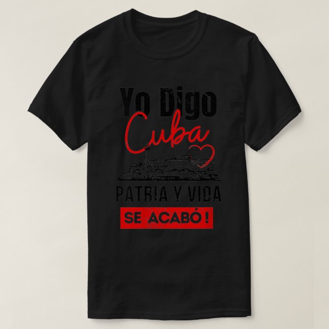 T-shirt Femmes Patria y Vida Cuba VNeck (Design devant)