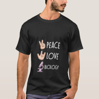 T-shirt Femmes Peace Love Biologie