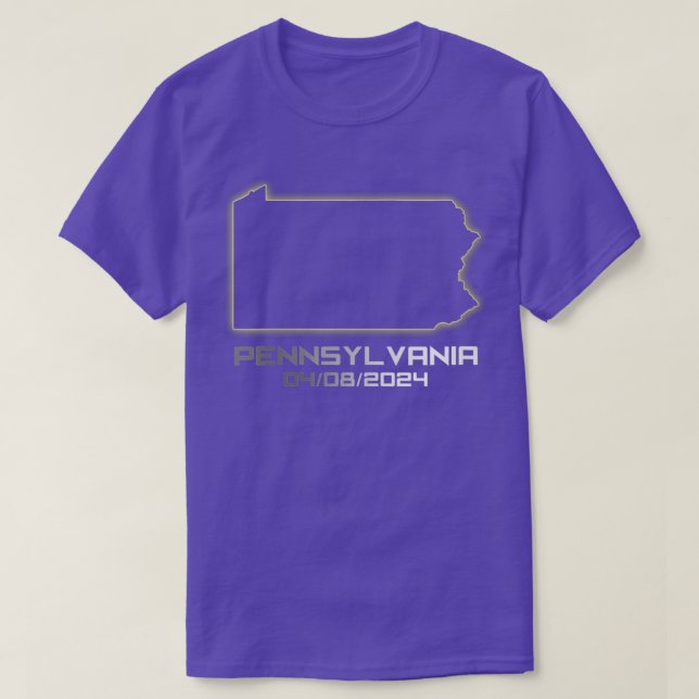 T-shirt Femmes Pennsylvanie Amérique Astronomie Total Sola (Design devant)