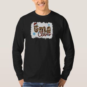 T-shirt Femmes Père Noël Gma Claus Snowflake Leopard Chris