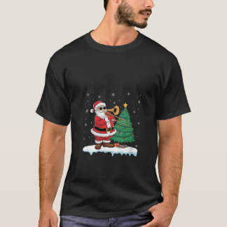 T-shirt Femmes Père Noël Jouer Trombone Garçons Filles Arb