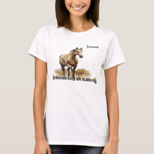 T-shirt Femmes personnalisables "Les chevaux me gardent st