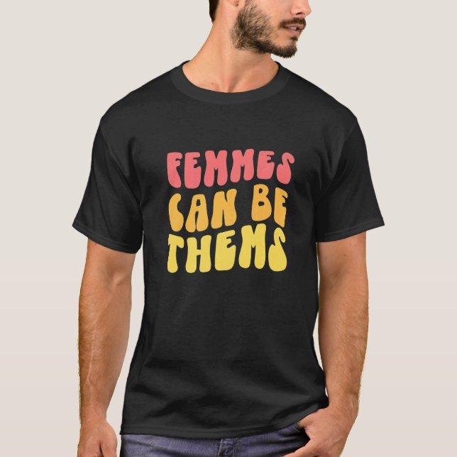 T-shirt Femmes Peuvent Être Les Eux Prouns Non binaire (Devant)
