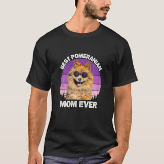 T-shirt Femmes Poméraniennes Meilleure maman Poméranienne