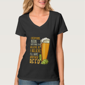 T-shirt Femmes pour les buveurs de bière Je crois que je v