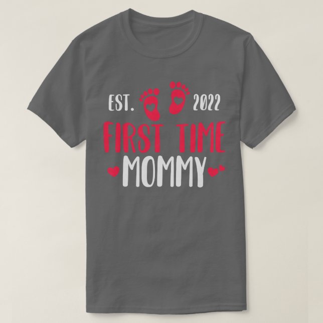T-shirt Femmes Première Fois Mommy 2022 Annonce de grosses (Design devant)