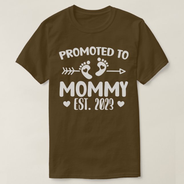 T-shirt Femmes Première Fois Mommy 2023 Grossesse Annonce (Design devant)