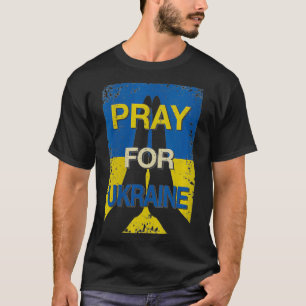 T-shirt Femmes PRIÈRE POUR L'UKRAINE  Soutien et Stan en d