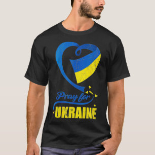 T-shirt Femmes Priez Pour L'Ukraine Col V