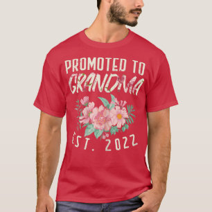 T-shirt Femmes Promues À La Grossesse Des Fleurs Grandma 2
