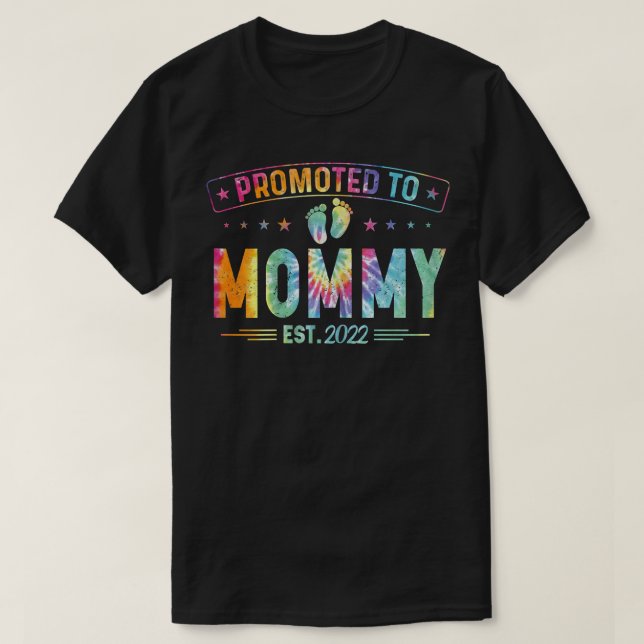T-shirt Femmes promues à maman 2022 Tie Dye Première Fois  (Design devant)