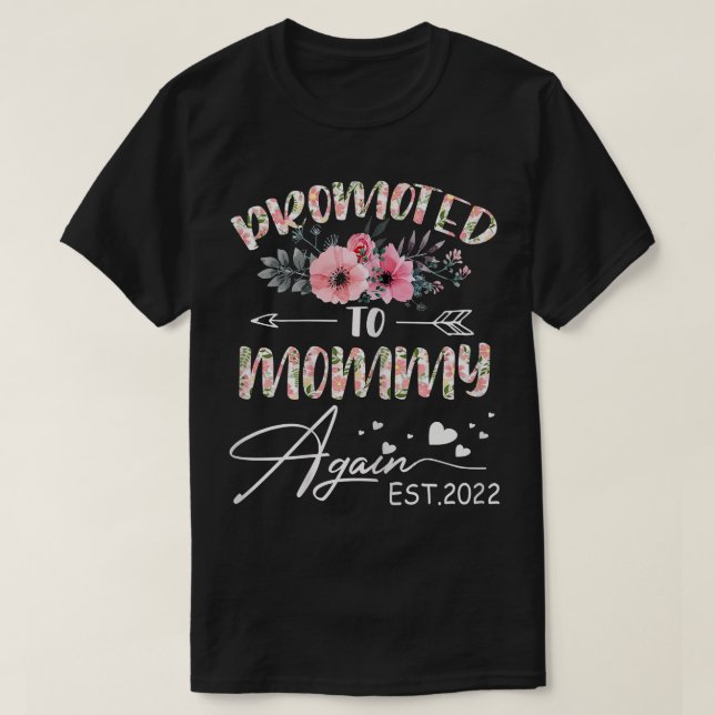 T-shirt Femmes promues à nouveau maman 2022 Fête des mères (Design devant)