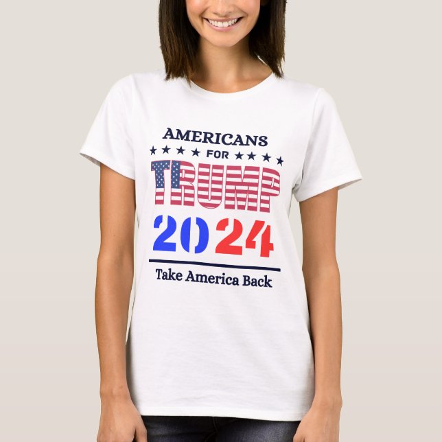 T-shirt Femmes que je serai, retour Donald Trump 2024 Vint (Devant)