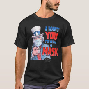 T-shirt Femmes que je veux que tu portes un masque VNeck