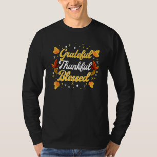 T-shirt Femmes Reconnaissantes Merci Bénie Casual Thanksg