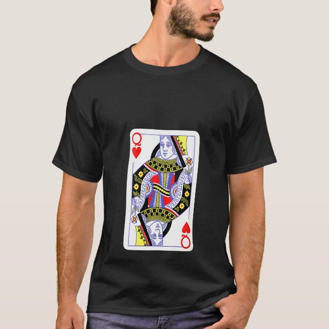 T-shirt Femmes Reine Des Coeurs Jouer Des Cartes Halloween (Devant)