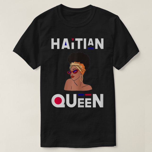 T-shirt Femmes Reine Haïtienne Drapeau Drapeau Black Pride (Design devant)