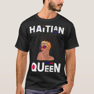 T-shirt Femmes Reine Haïtienne Drapeau Drapeau Black Pride