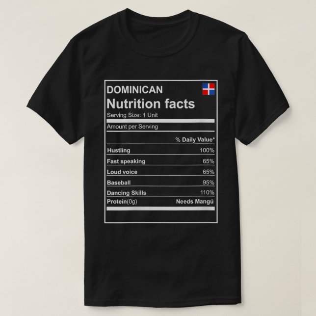 T-shirt Femmes République dominicaine Nutrition Fiches coo (Design devant)