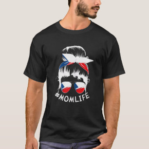 T-shirt Femmes République tchèque Drapeau Maman Vie