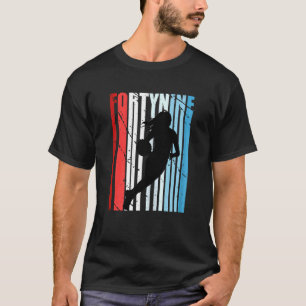 T-shirt Femmes Rétro Femmes 49e Basketball Anniversaire Pl
