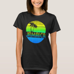 T-shirt Femmes Rétro Palmiers Coucher de Soleil Croisière