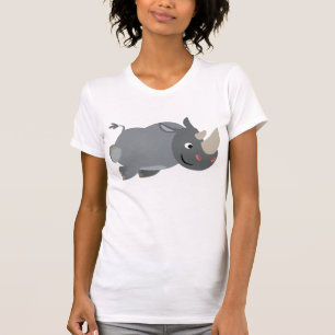 T-shirt femmes Rhino pour recharge de caricatures 