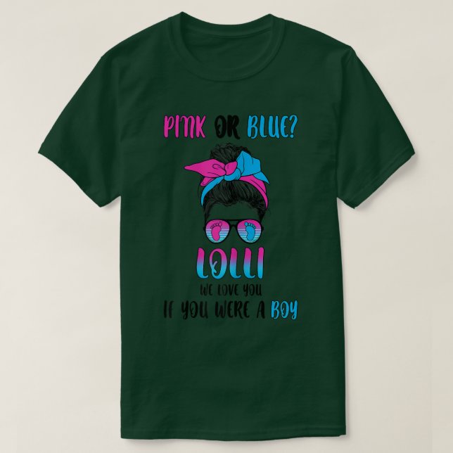 T-shirt Femmes rose ou bleu lolli sexe révéler la fête (Design devant)
