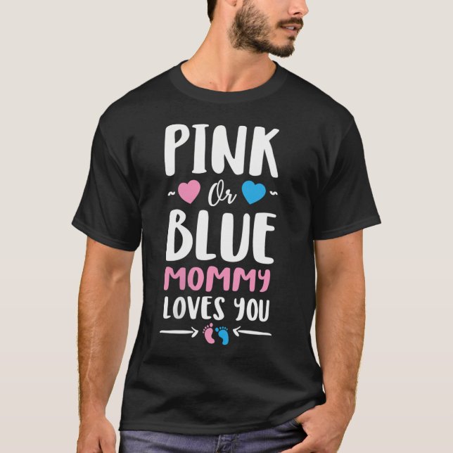 T-shirt Femmes Rose Ou Bleu Maman Aime Vous Chirer Genre R (Devant)