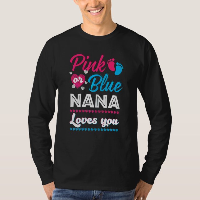 T-shirt Femmes Rose Ou Bleu Nana Vous Aime Genre Révélatio (Devant)