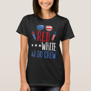T-shirt Femmes Rouge Blanc & I Do Crew 4 juillet Enterreme