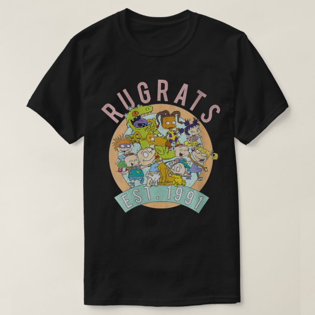 T-shirt Femmes Rugrats Fondée 1991 Groupe Shot VNeck (Design devant)